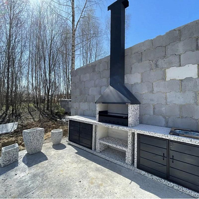 Модульный барбекю с мойкой