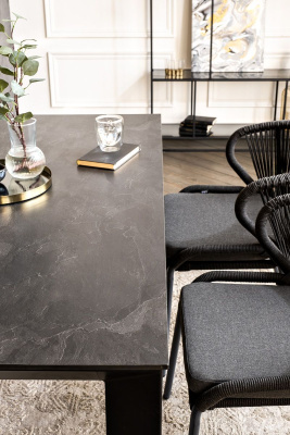 Обеденная группа 4SIS Венето 4-местная со стульями Милан Цвет: серый графит, темно-серый