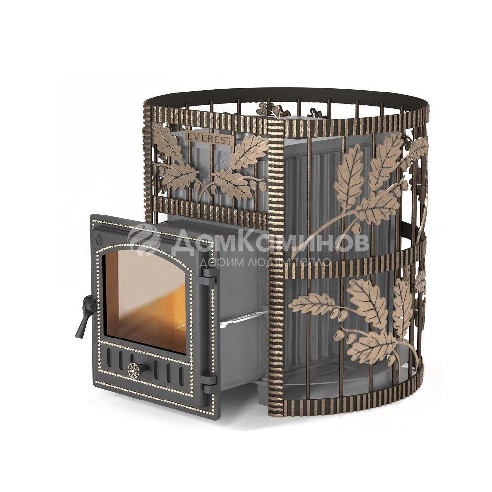 Печь для бани из чугуна Эверест Ковка 24 (280) сетка Печь для бани из чугуна Эверест Ковка 24 (280) сетка