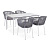 Обеденная группа 4SIS Малага 4-местная со стульями Марсель Цвет: белый, светло-серый, молочный