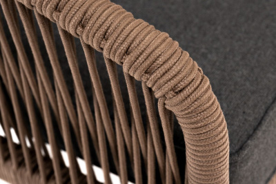 Кресло 4SIS Канны из роупа Цвет: коричневый RAL8016, коричневый, темно-серый Кресло 4SIS Канны из роупа Цвет: коричневый RAL8016, коричневый, темно-серый
