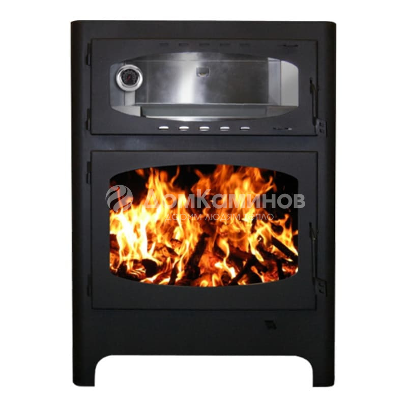 Печь-камин БАВАРИЯ ЭКО с духовкой и плитой