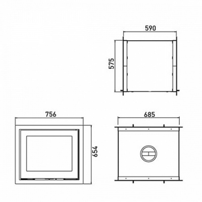 Каминная топка Lotus H570 T Каминная топка Lotus H570 T