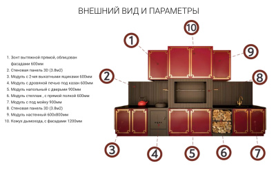 Astov Линейная кухня Garnet