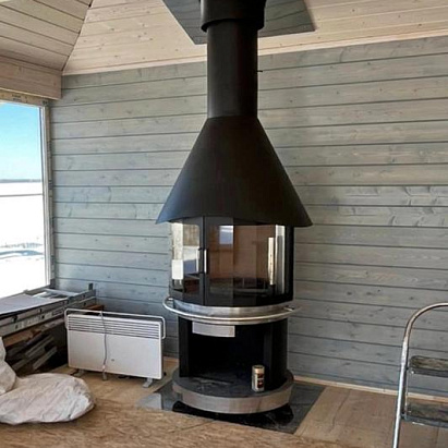 Дровяной гриль-камин Fireline. Установлен в беседке заказчика . КП Заповедник.