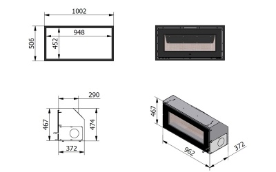 Каминная топка RAIS 900