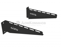 Кронштейн настенный Grill'D ЧС 2мм L-400 черный (порошковая краска)