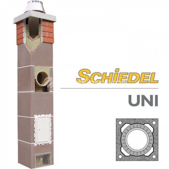 Керамический дымоход Schiedel UNI одноходовой д=140 мм, высота 8м