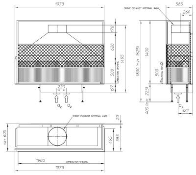 Топка Metalfire Universal MF 1900-50 W 2S R