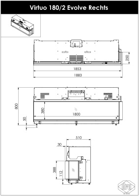Электрокамин DRU Virtuo 180/2 Evolve R