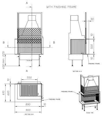 Топка Metalfire Universal MF 800-50 W 2S L
