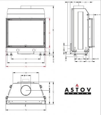 Каминная топка АСТОВ М 700