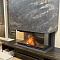 Каминная топка Астов П3С 12057.Мраморная банкетка. Короб екоративная штукатурка