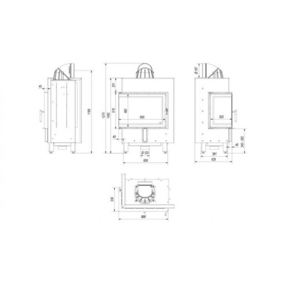 Каминная топка Kratki Lucy 12 L BS