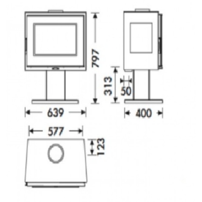 Печь-камин Panadero Atlantic Trivision Печь-камин Panadero Atlantic Trivision