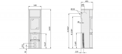 Contura 690G Style Со стеклянной дверцей Contura 690G Style Со стеклянной дверцей