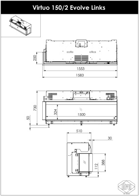 Электрокамин DRU Virtuo 150/2 Evolve L