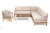 Модульная угловая лаунж-зона 4SIS Канны из роупа Цвет: дуб, бежевый