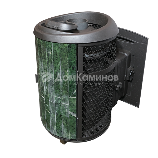 Печь для бани чугунная Атмосфера с комбинированной облицовкой