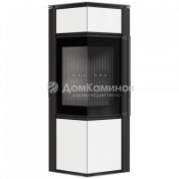 Печь камин белое стекло