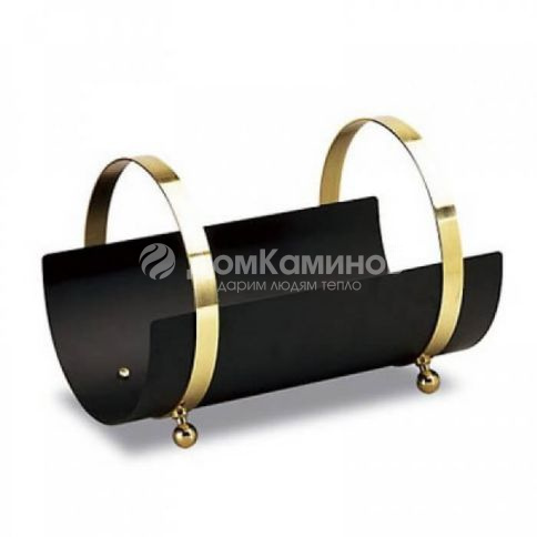 Дровница Comex 10.049N Nero/Ottone H.34 50x33