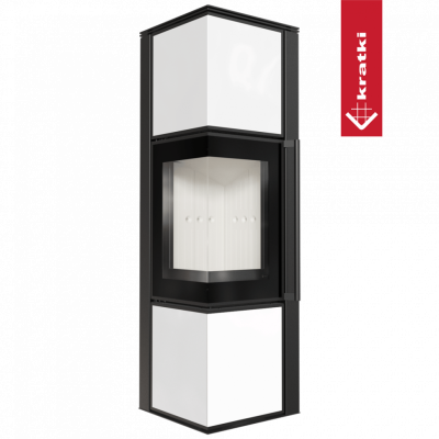 Печь Kratki PRO TORA/M, 8 кВт, белое стекло