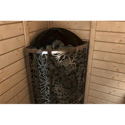 Электрическая печь SAWO DRAGONFIRE Heater King DRFT3-60NS-CNR-P-C (6 кВт, выносной пульт, угловая, нержавейка)