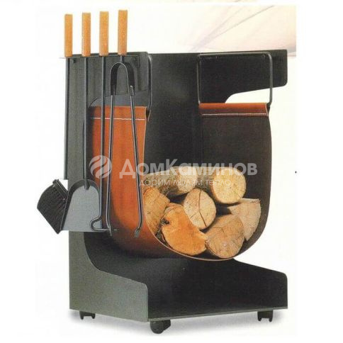 Дровница Comex 50.499 Nero C/4 Accessori H.70