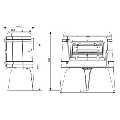 ПЕЧЬ-КАМИН Invicta LUNA антрацит ПЕЧЬ-КАМИН Invicta LUNA антрацит