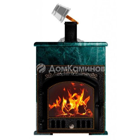 Премиальная банная печь НМК Сибирь-40 (дверка 545х545) в облицовке Оптима змеевик
