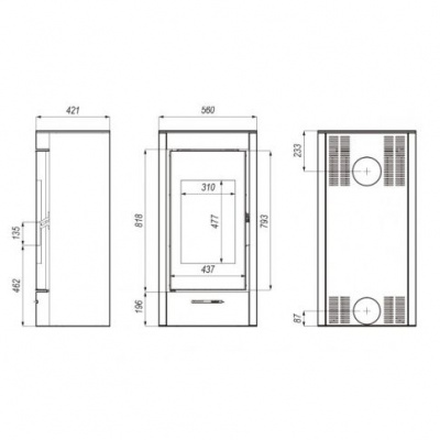 Печь камин Defro Home Orti, 9 кВт Печь камин Defro Home Orti, 9 кВт