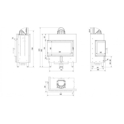 Каминная топка Kratki Lucy 14 L BS Каминная топка Kratki Lucy 14 L BS