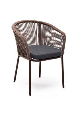 Стул из роупа 4SIS Марсель Цвет: коричневый муар, темно-серый Стул из роупа 4SIS Марсель Цвет: коричневый муар, темно-серый