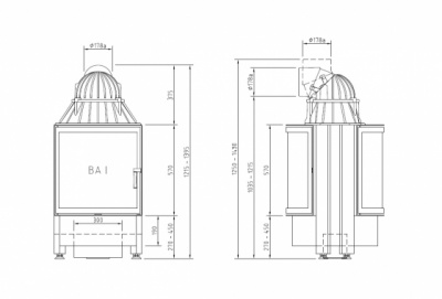 Каминная топка Schmid Ronda FD 5551 (туннельная версия) Каминная топка Schmid Ronda FD 5551 (туннельная версия)