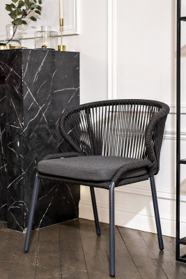 Обеденная группа 4SIS Венето 4-местная со стульями Милан Цвет: серый графит, темно-серый