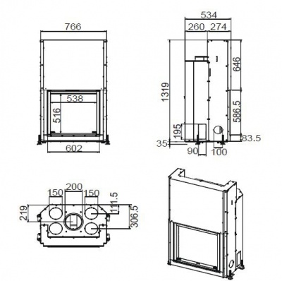 Каминная топка MCZ Forma 65
