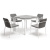 Обеденная группа 4SIS Венето 4-местная со стульями Марокко Цвет: белый, серый Обеденная группа 4SIS Венето 4-местная со стульями Марокко Цвет: белый, серый