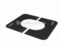 Фланец декоративный сборный Grill'D 550*600  D250 черный (порошковая краска)