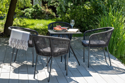 Интерьерный стол 4SIS Конте квадратный 70 Цвет: серый гранит Интерьерный стол 4SIS Конте квадратный 70 Цвет: серый гранит