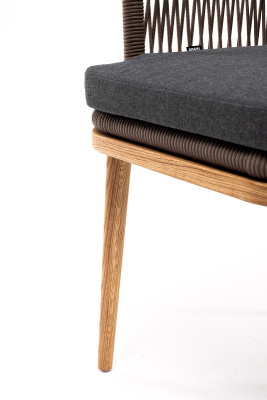 Стул из роупа 4SIS Марсель Цвет: дуб, коричневый, темно-серый