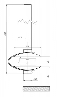 Подвесной камин Fusion