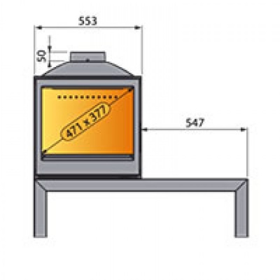 Отопительная печь Liseo Castiron LCI 5 GF Table Отопительная печь Liseo Castiron LCI 5 GF Table