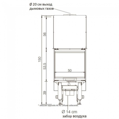 Каминная топка EdilKamin Windo3 P50