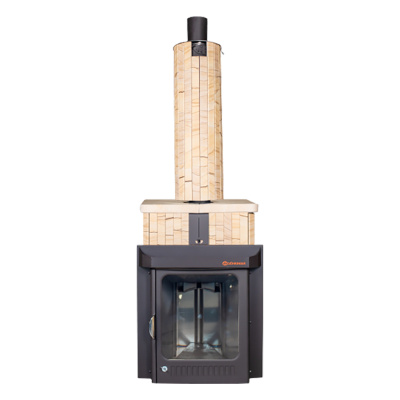 Дровяная печь Ферингер Квадра ПФ в облицовке "Окаменевшее дерево" наборный, до 25 м³ Дровяная печь Ферингер Квадра ПФ в облицовке "Окаменевшее дерево" наборный, до 25 м³